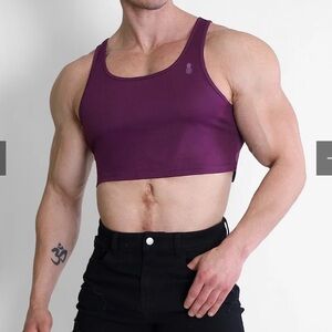 Purple jj Malibu sporty crop tank top